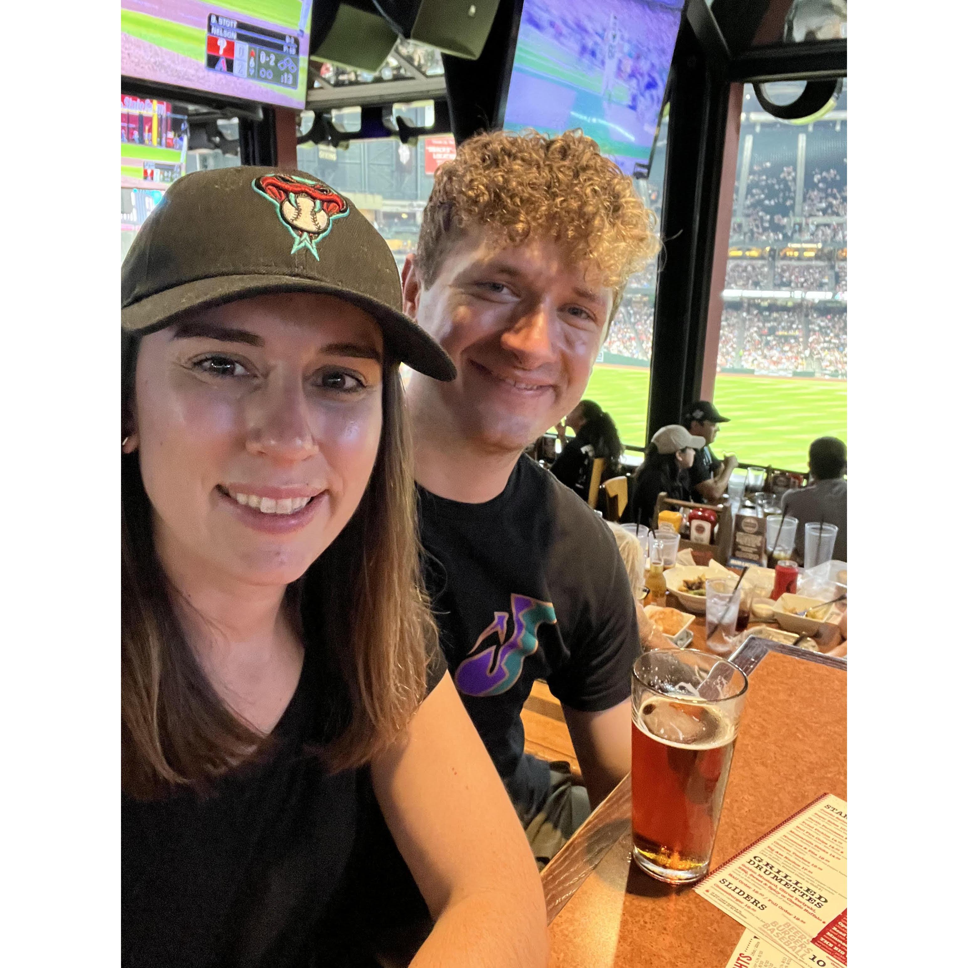 Our first Diamondbacks game! (Ryne Nelson threw a gem)