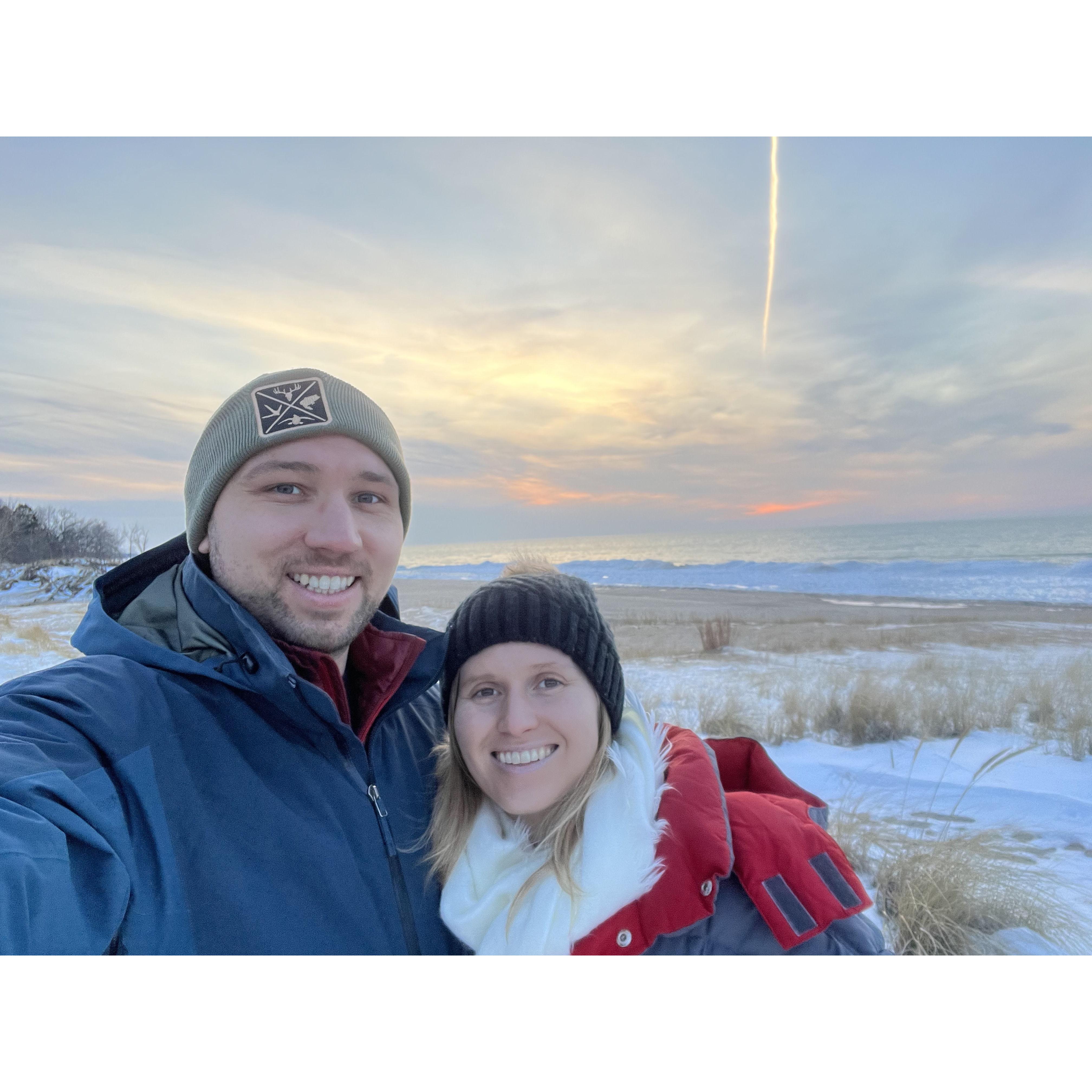 Lake Michigan in February