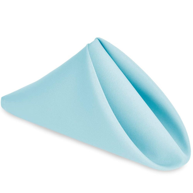 Hiasan Sky Blue Cloth Napkins Set of 6, 18 x 18 Inch, Washable Dinner Napkins with Hemmed Edges for Restaurant, Wedding and Holiday