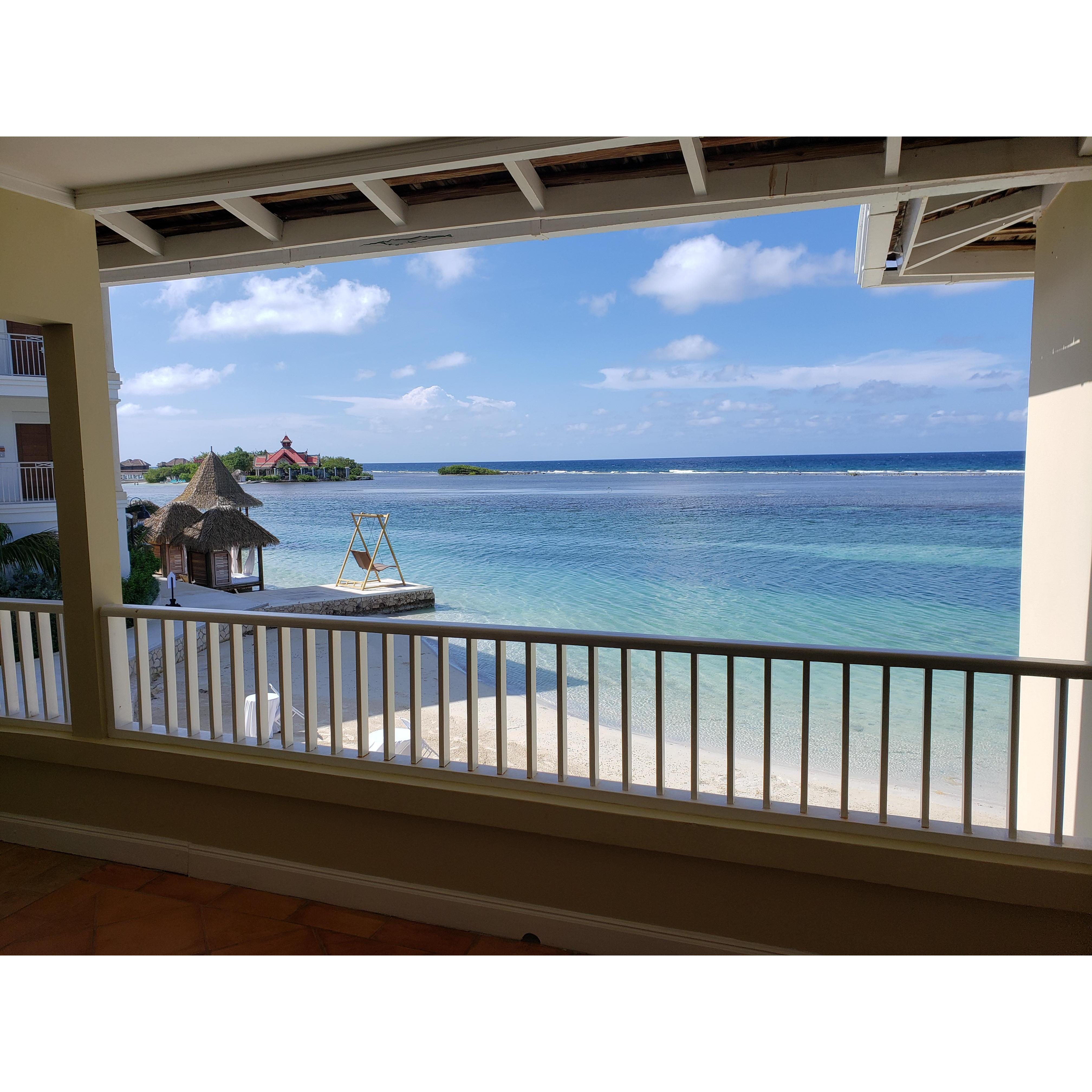 The view from our private balcony. Now we can really relax!