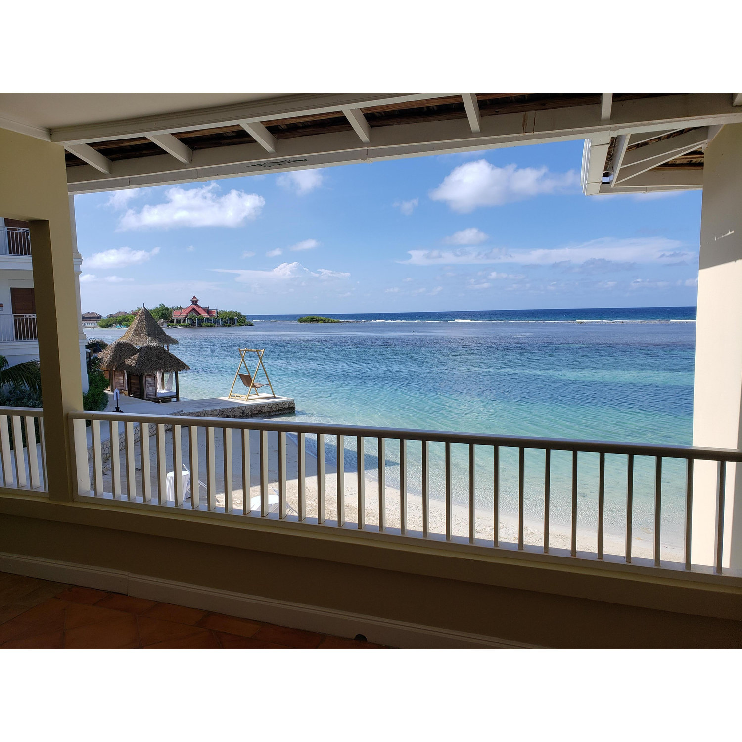 The view from our private balcony. Now we can really relax!