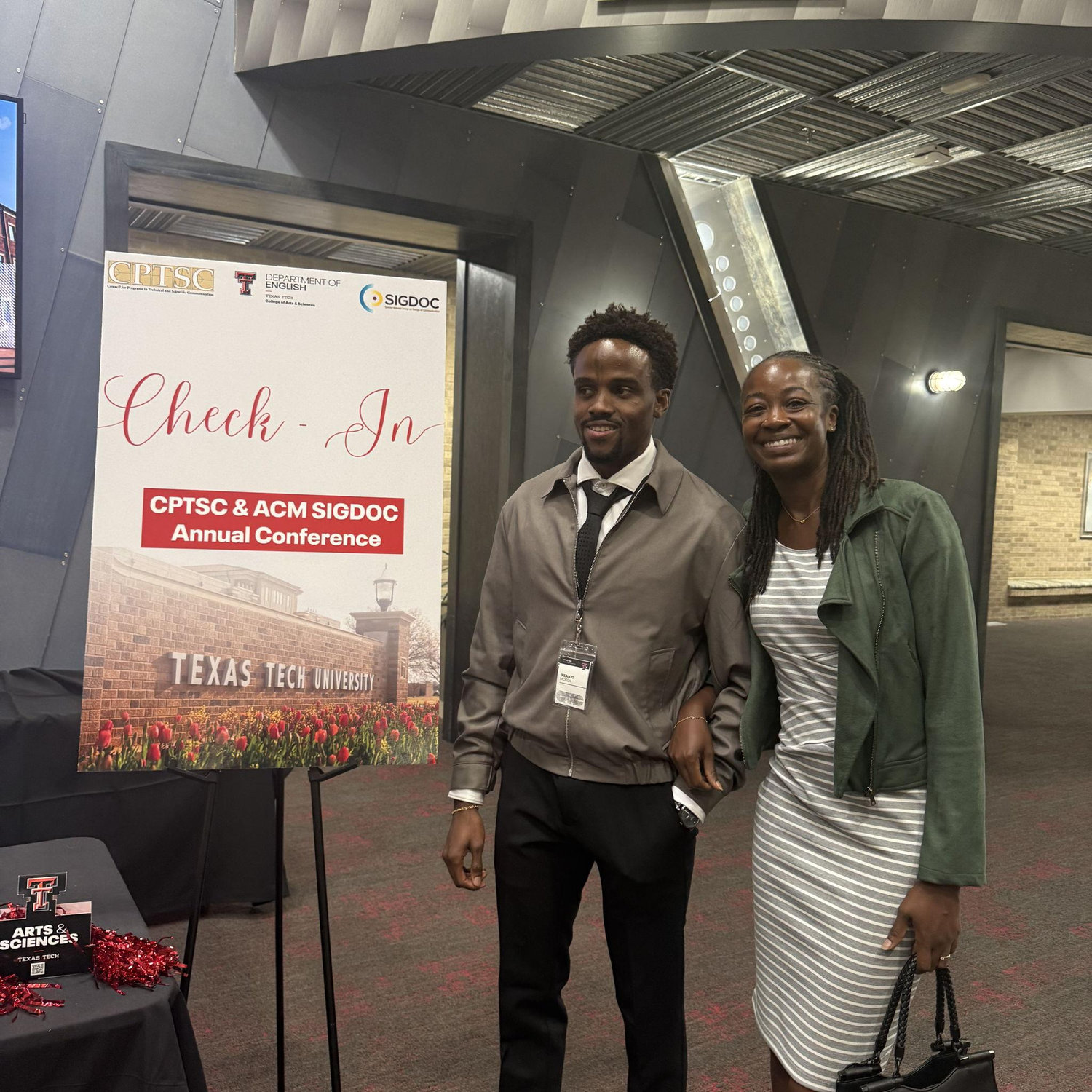 At a conference