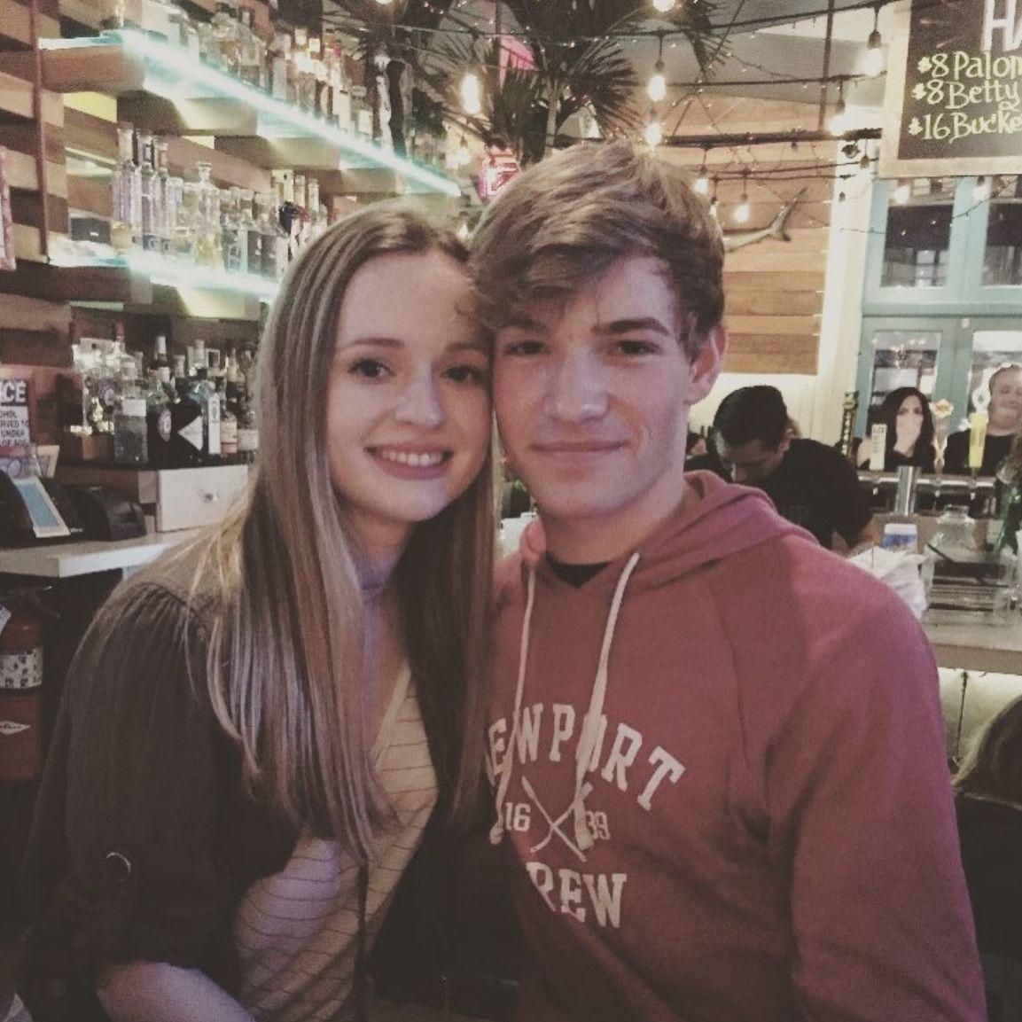 us at 16, the first photo we ever took together