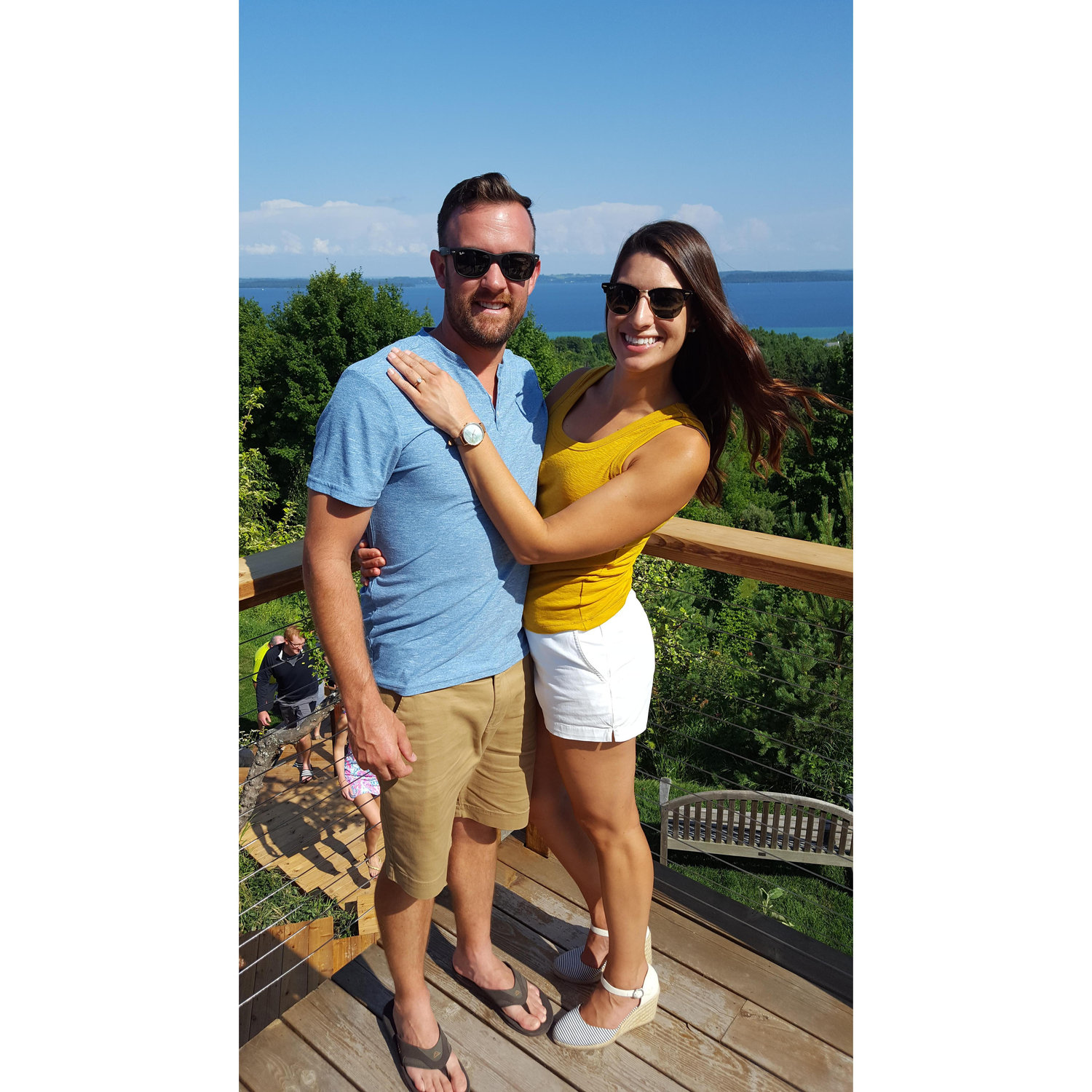The day we got engaged in Traverse City, MI!