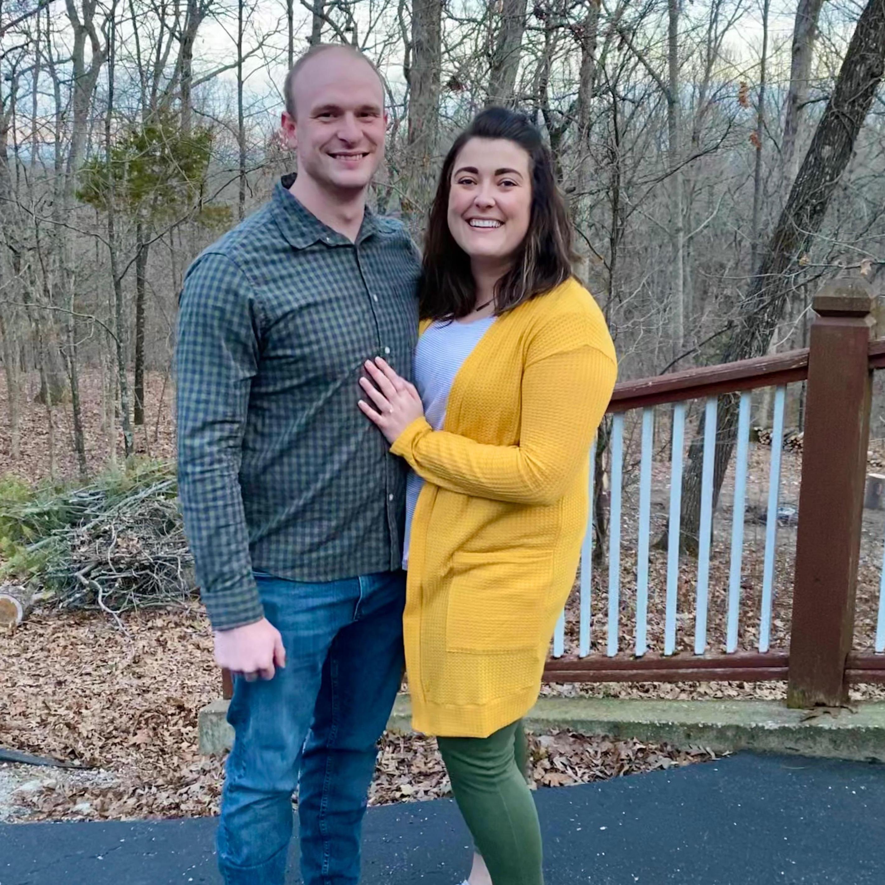 Chris and I post-proposal! We were so excited to be engaged!!!
