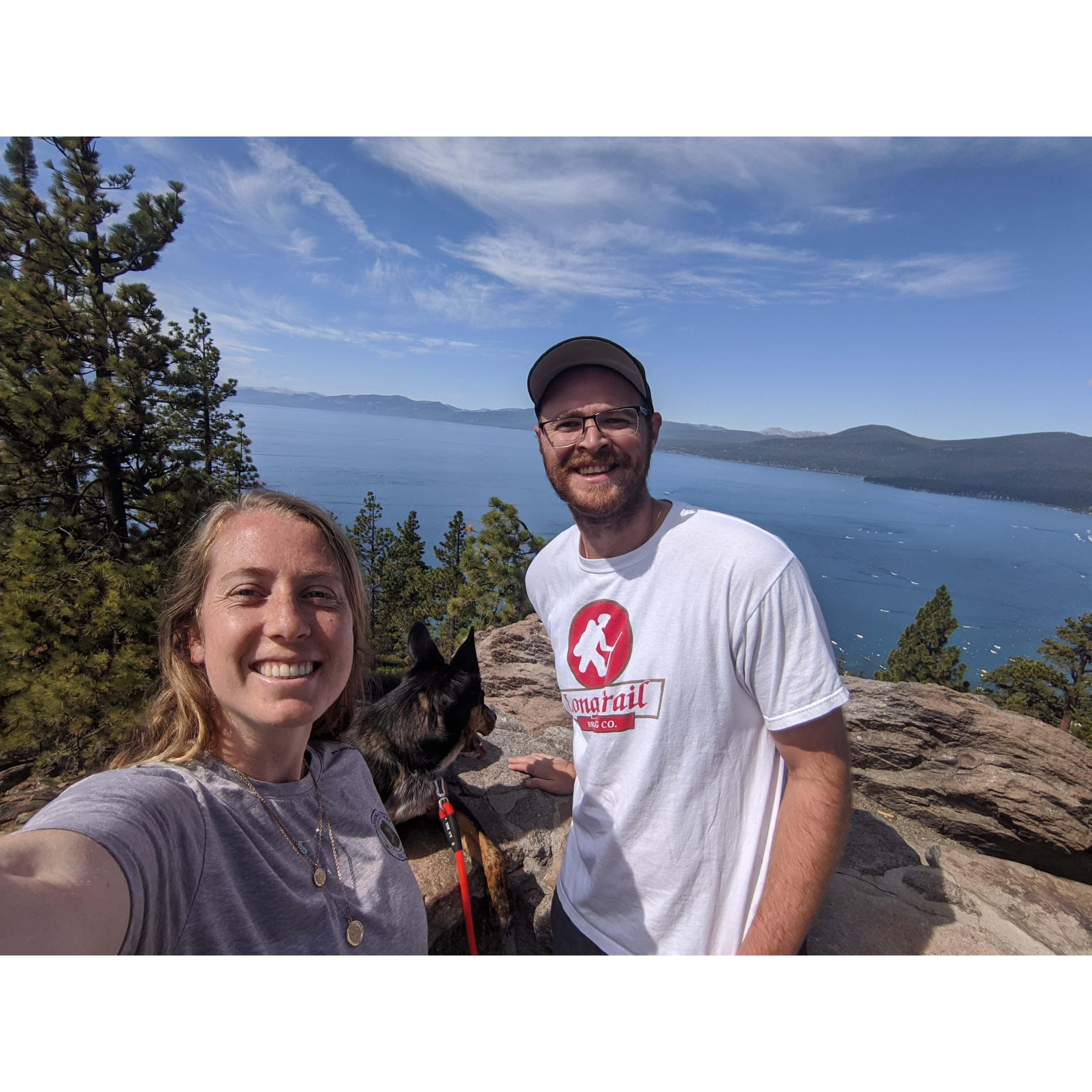 Hiking in Lake Tahoe with Deke!