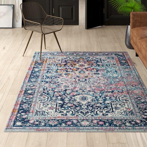 Burciaga Blue Area Rug Viewed (5'x7'5")