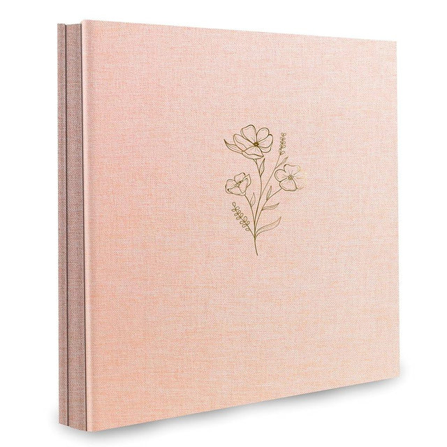 Holoary Photo Album 4x6 500 Photos 5 Pictures Per Page, 500 Pockets 4”x6” Picture Album, Linen Fabric Cover Big Picture Book for Photos, 4x6 Photo Albums for Family Weddings Travel Memories(Pink)