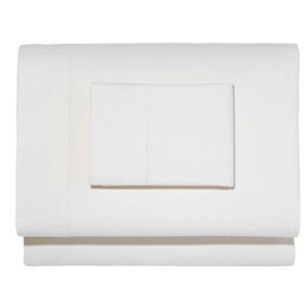 280-Thread-Count Pima Cotton Percale Sheet Set -- King Size in White