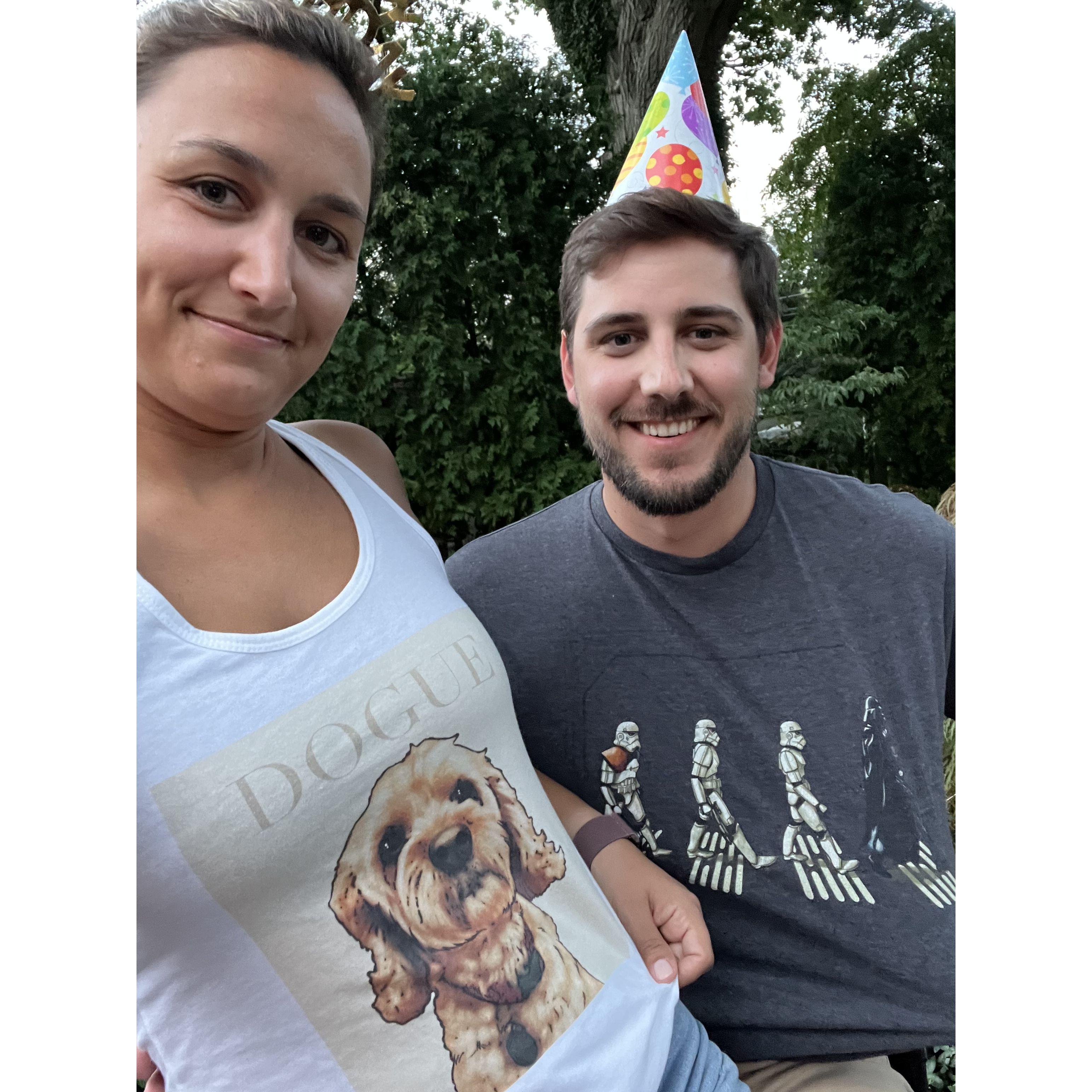 Celebrating Julia's (Christine's cousin) birthday with dogs and star wars!