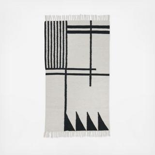 Black Lines Kelim Rug