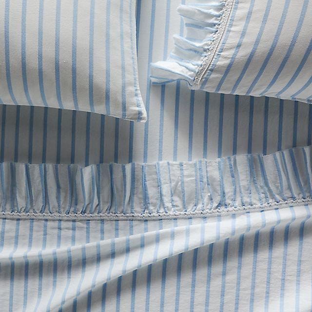 Organic Cotton Spa Sateen Ruffled Sheet Set