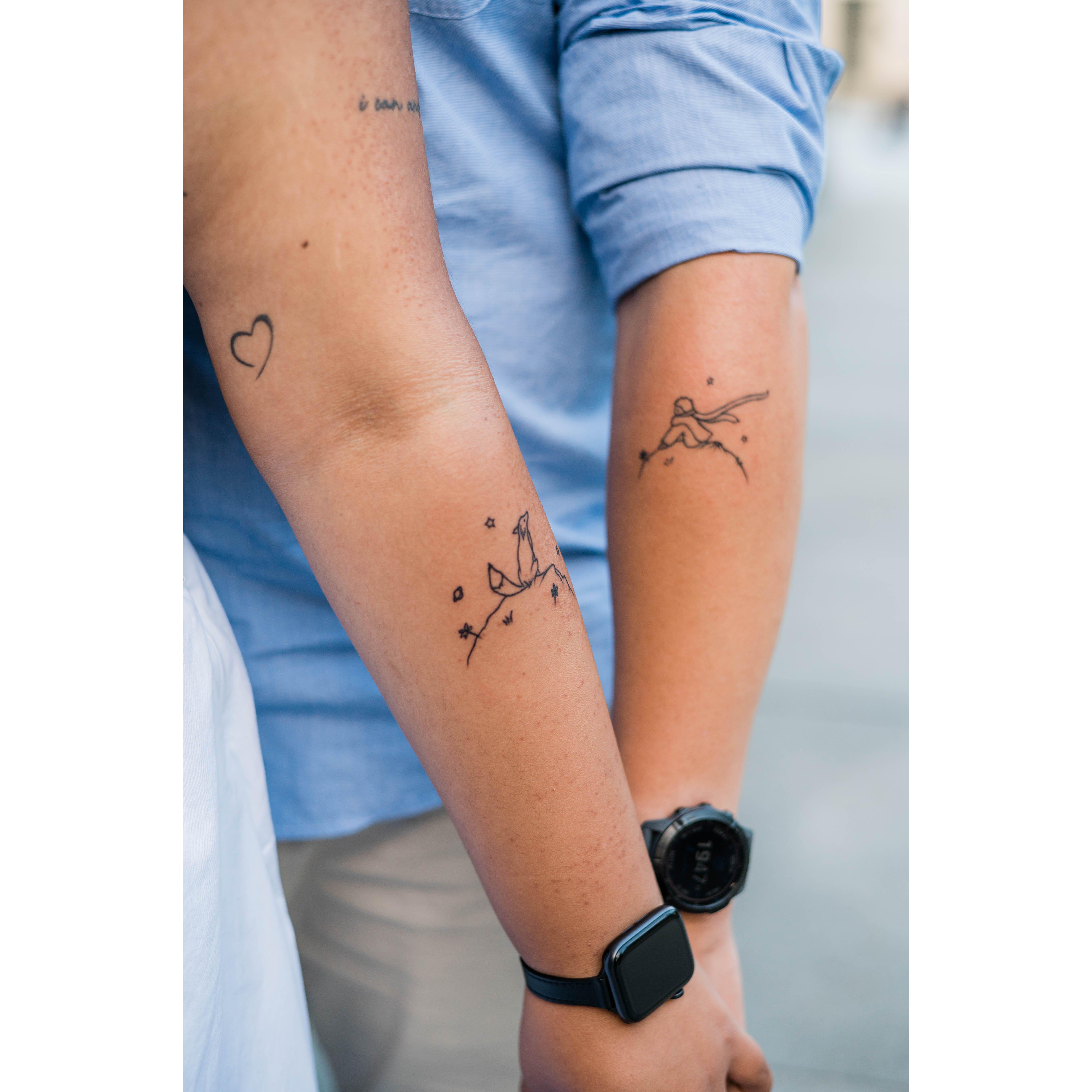 Our first matching tattoos, done a day before our engagement photoshoot.