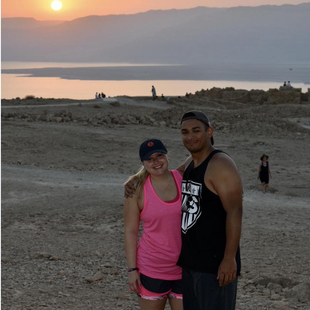 After a long hike at 4:00 AM up Masada in Israel - July, 2017