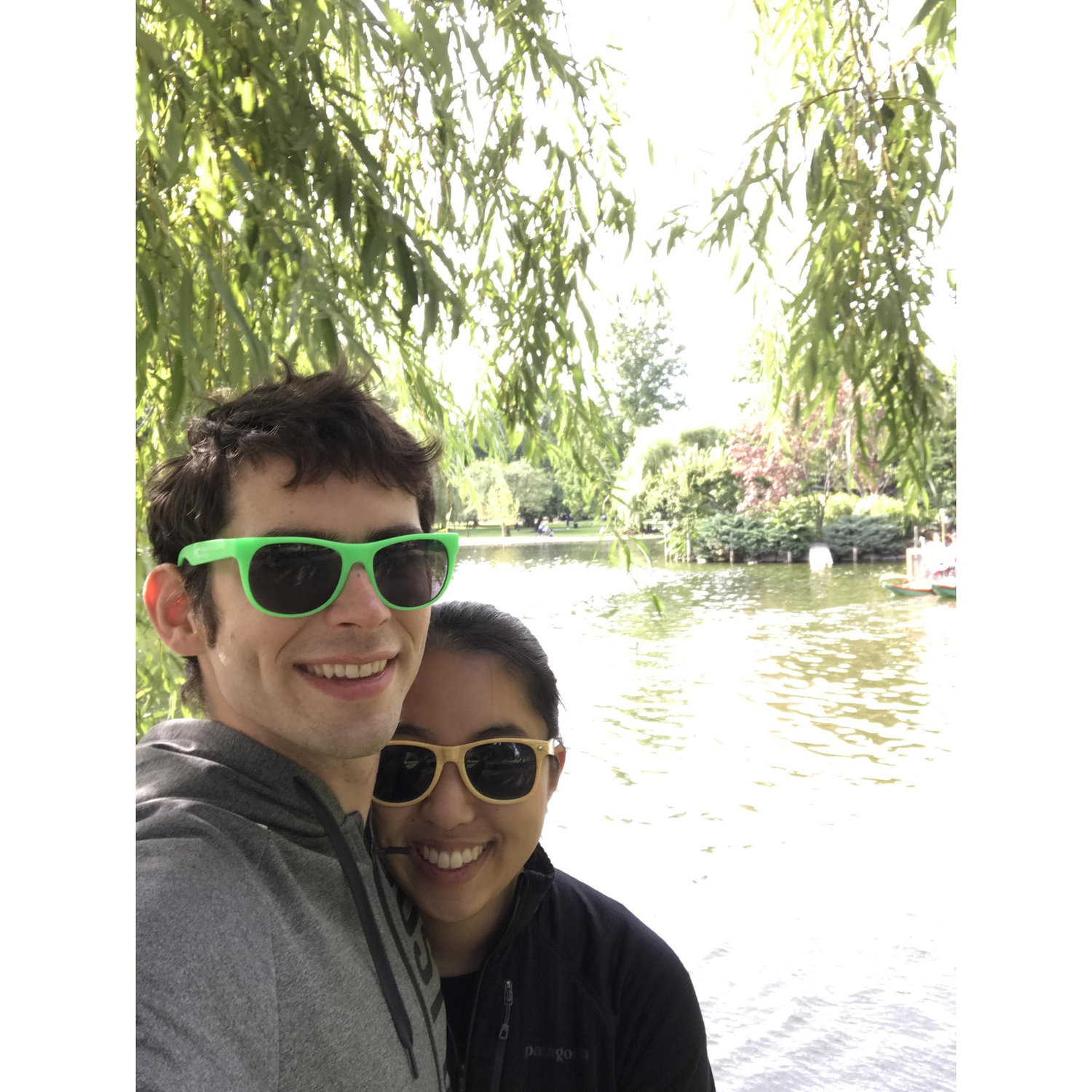 Enjoying Boston Common in downtown Boston in 2017!
