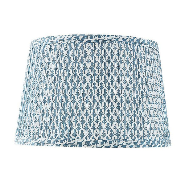 Leighton Pleated Floral Lamp Shade in Cornflower 13”