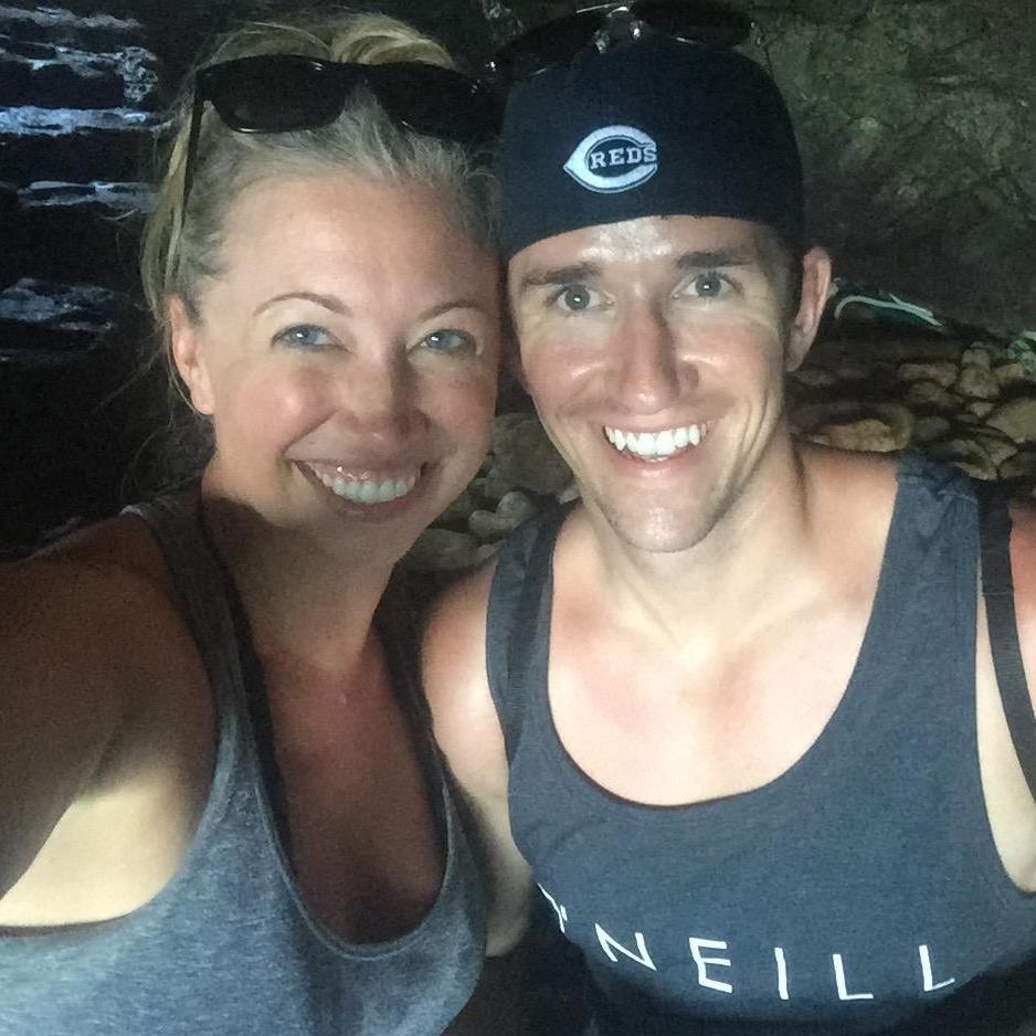 Inside a water canyon in Curacao.