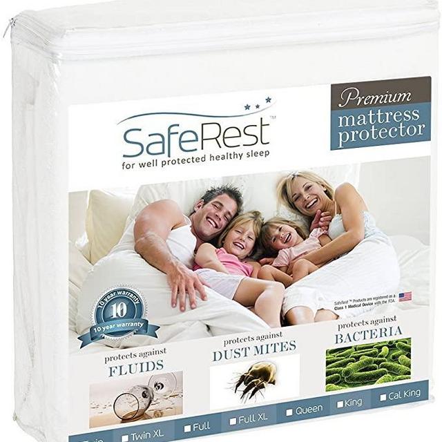 SafeRest Queen Size Premium Hypoallergenic Waterproof Mattress Protector