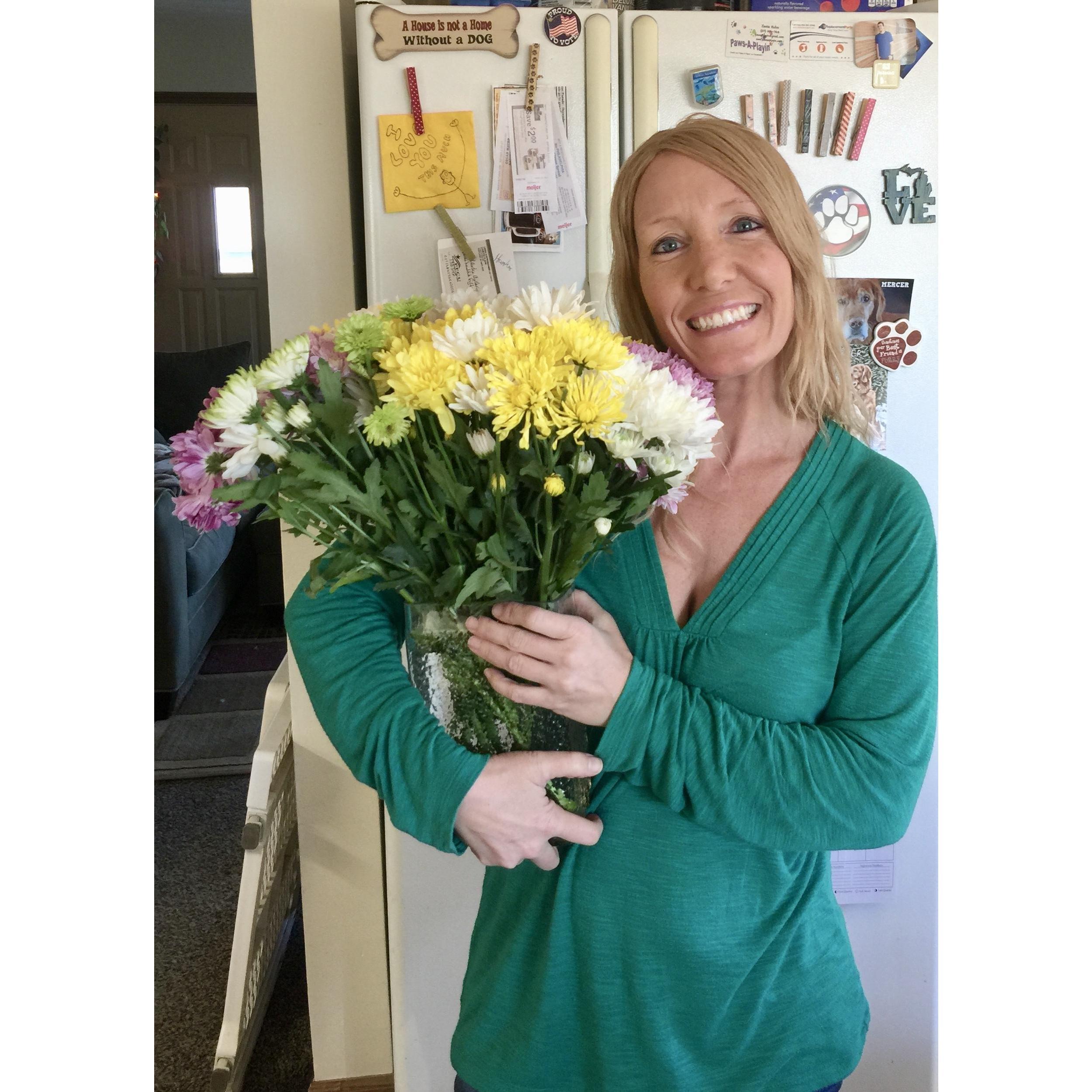 Always getting flowers 'just because'!