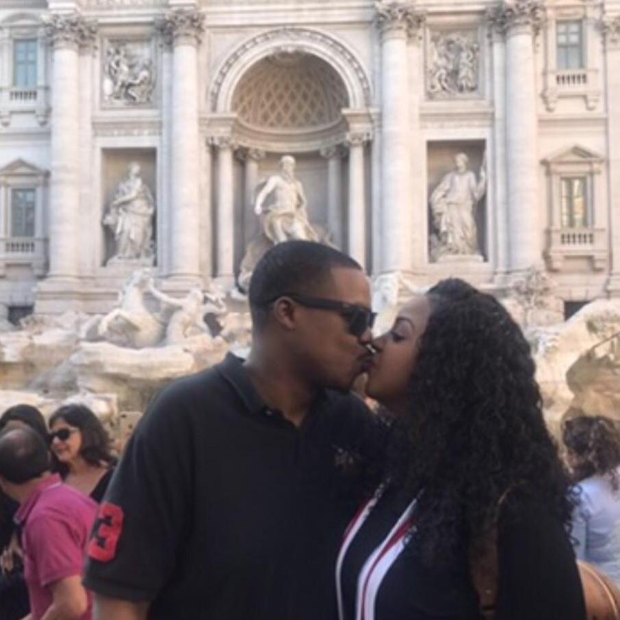 At the Trevi Fountain in Rome