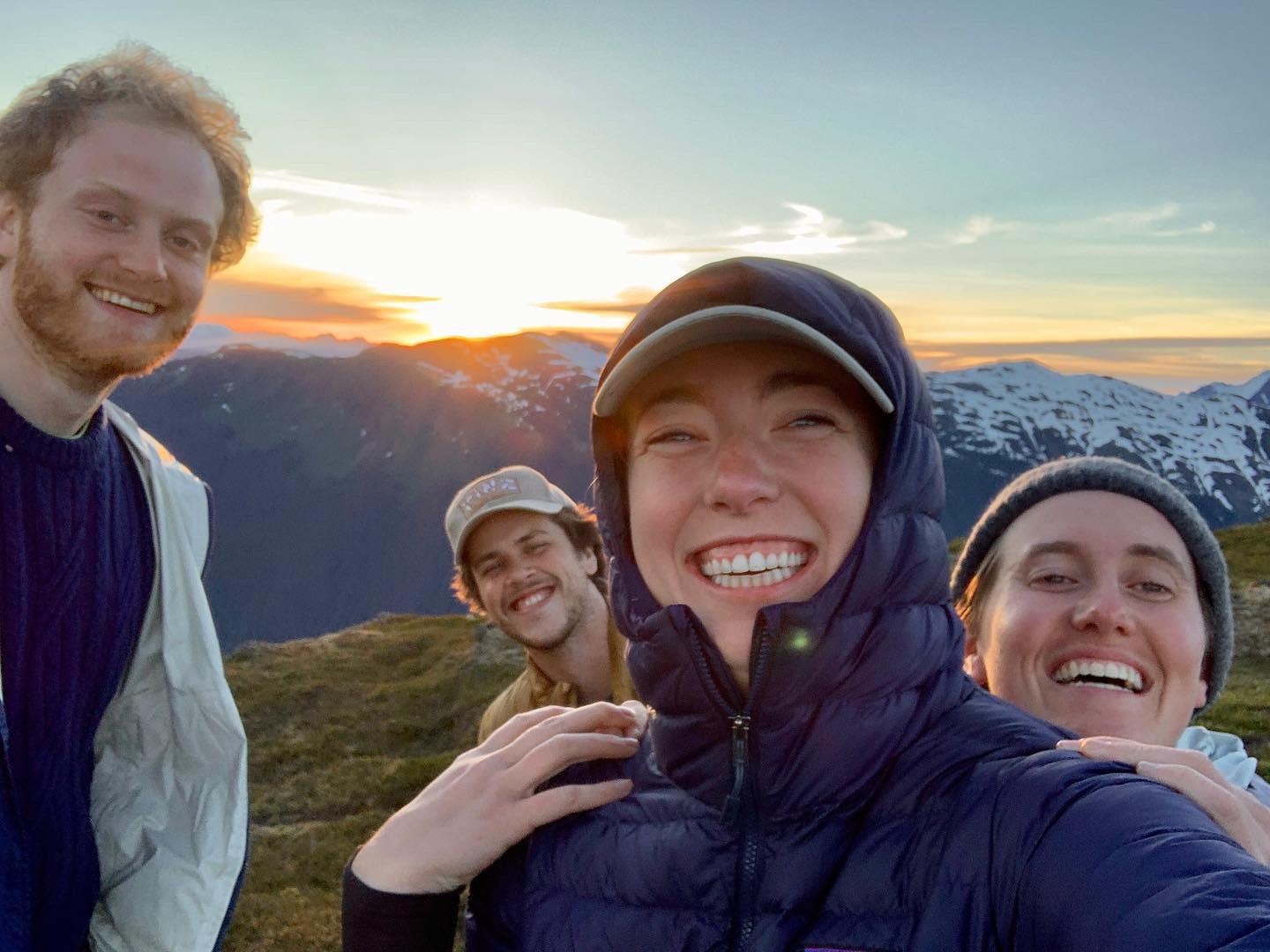 Summer Solstice camping on top of Blackerby Ridge in Juneau, Alaska