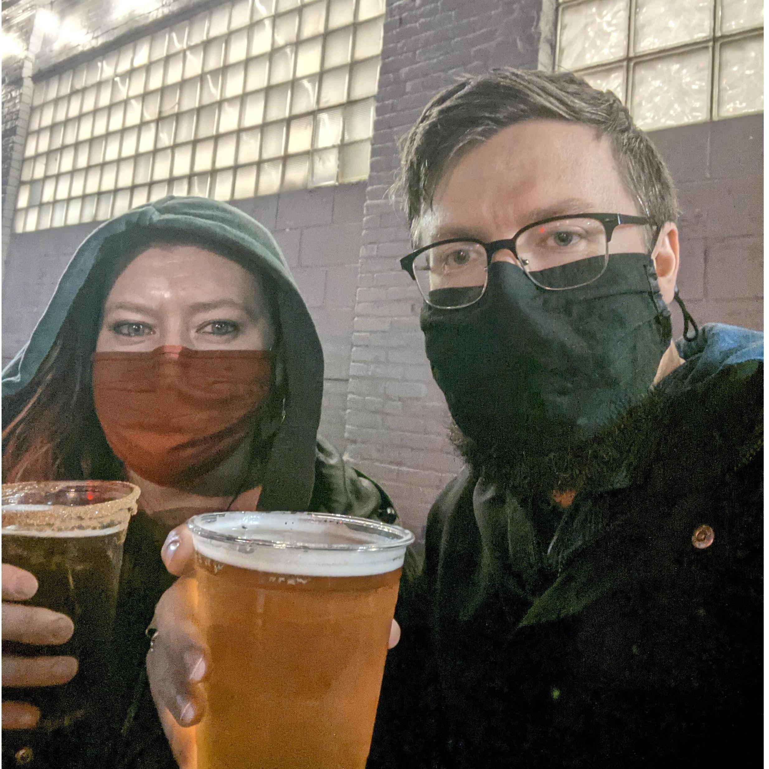 BearMoose Brewing was one of the few places worth going to sit outside in a New England Winter