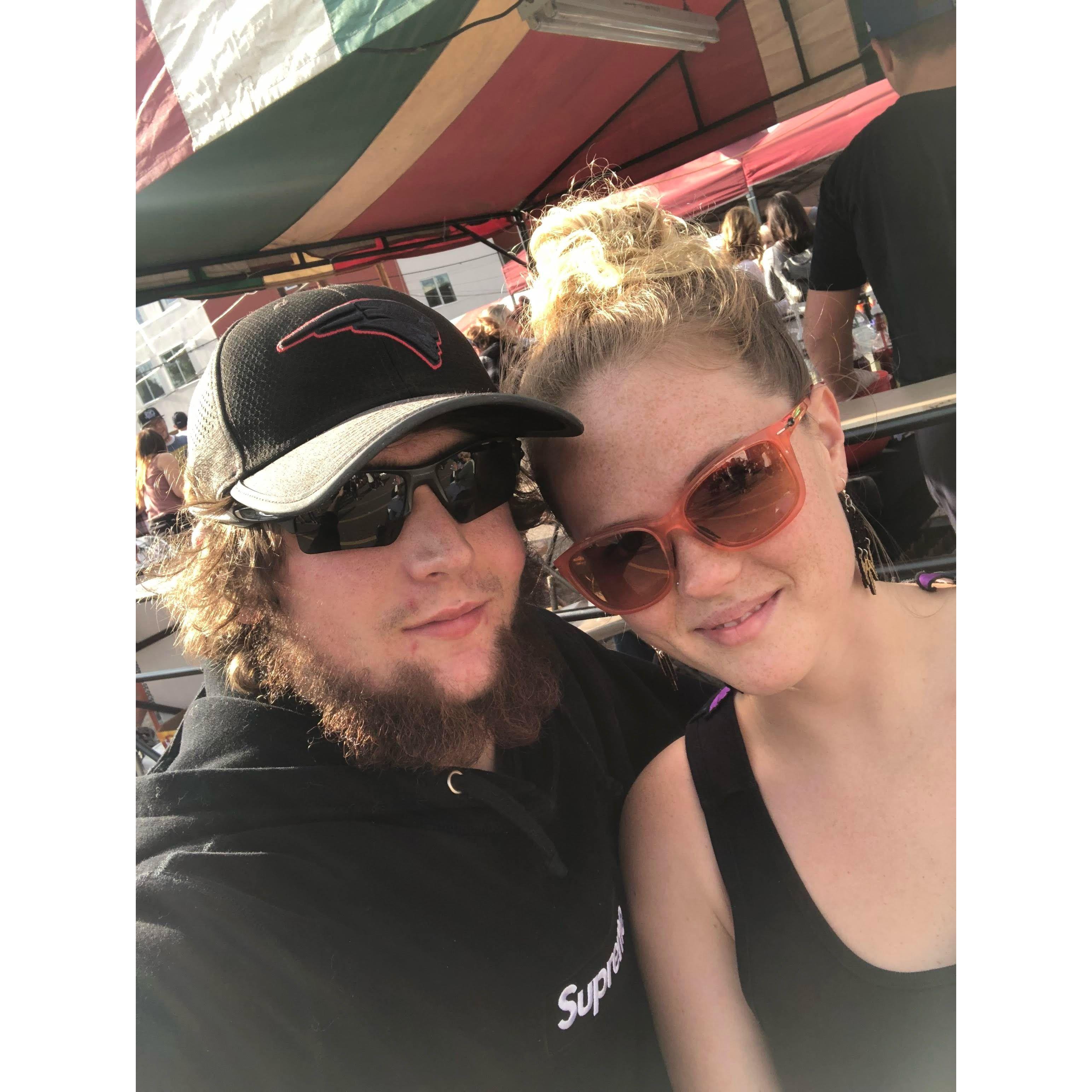 At an Italian fest winning some oil