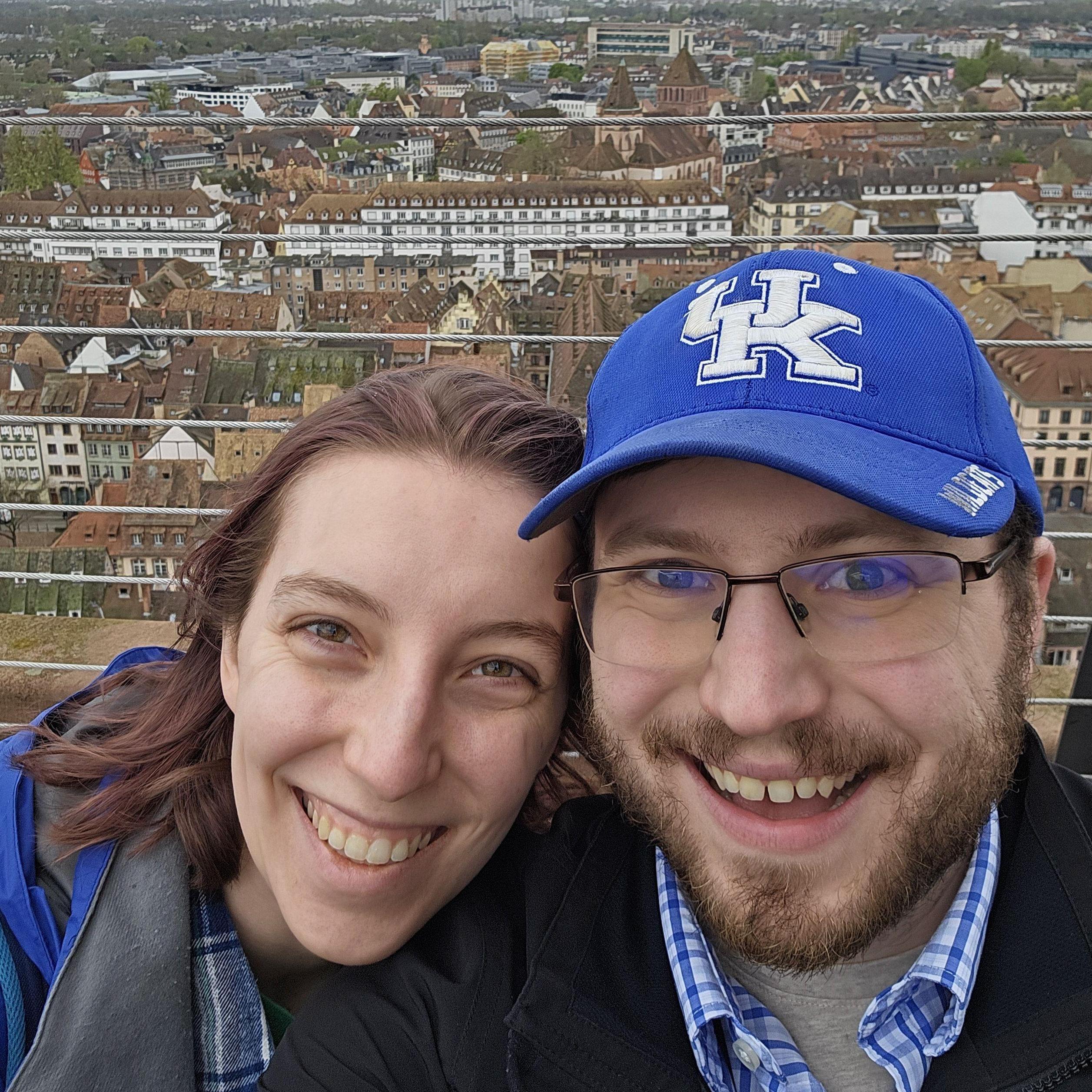 Our first kiss was atop the cathedral in Strasbourg in 2018, so we had to return during our recent trip along the Rhine