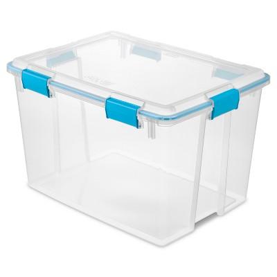Sterilite® Storage Bin Clear with Blue Handles 20gal