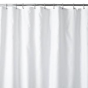 Wamsutta® 70-Inch x 72-Inch Fabric Shower Curtain Liner with Suction Cups in White