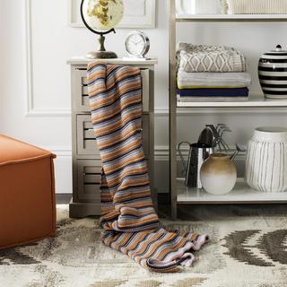 Candy Stripe Knit Throw Blanket