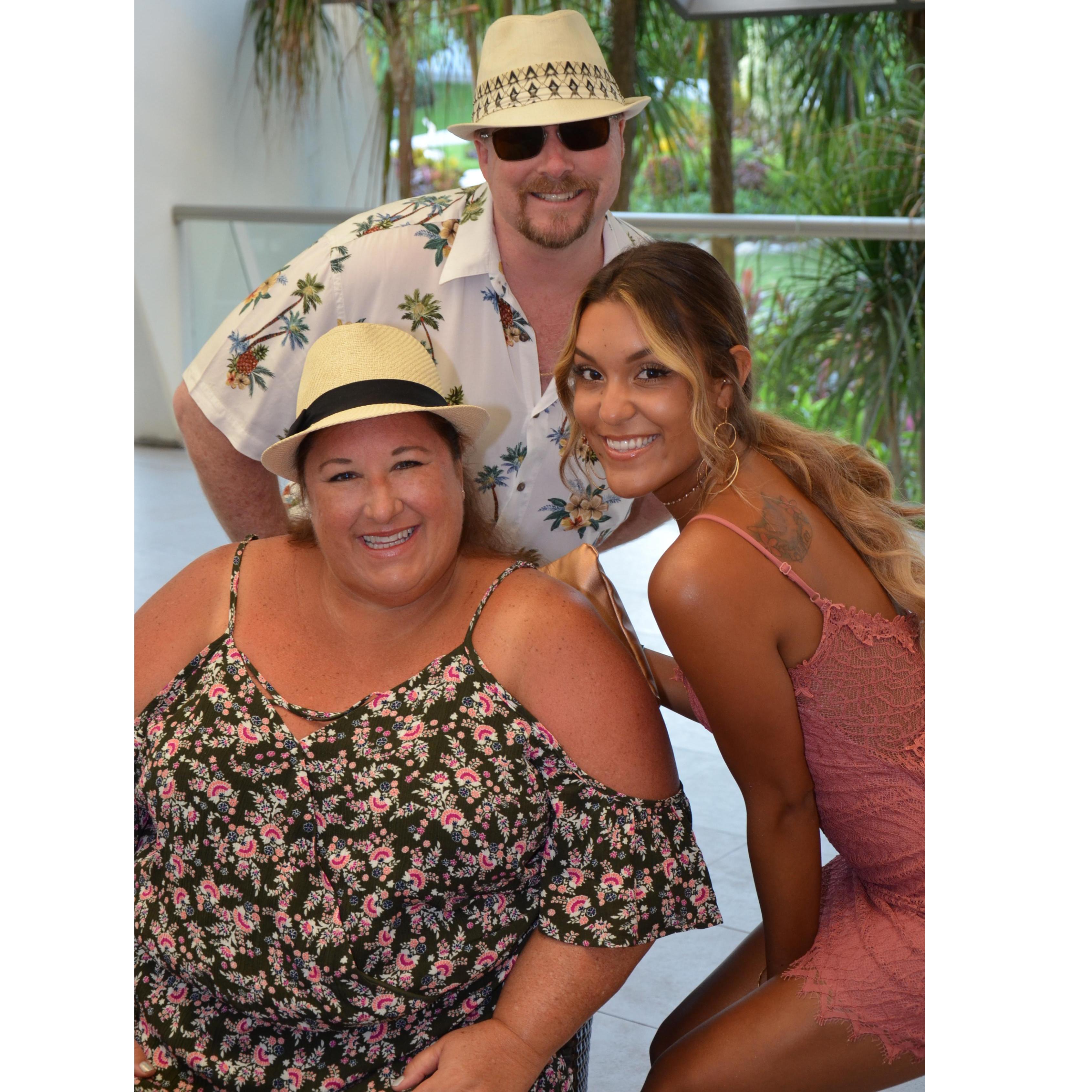 Soon to bride with her soon to be MIL & FIL