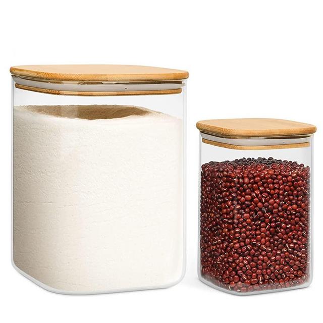 Churboro 48 Spice Jars with Labels- Spice Jars with Bamboo Lids - 4 Oz  Glass Spice Containers with Shaker Lids, 547 Spice Labels of 3 Different  Types