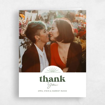 Dark Olive, Green Wedding Thank You - Tucana Photo