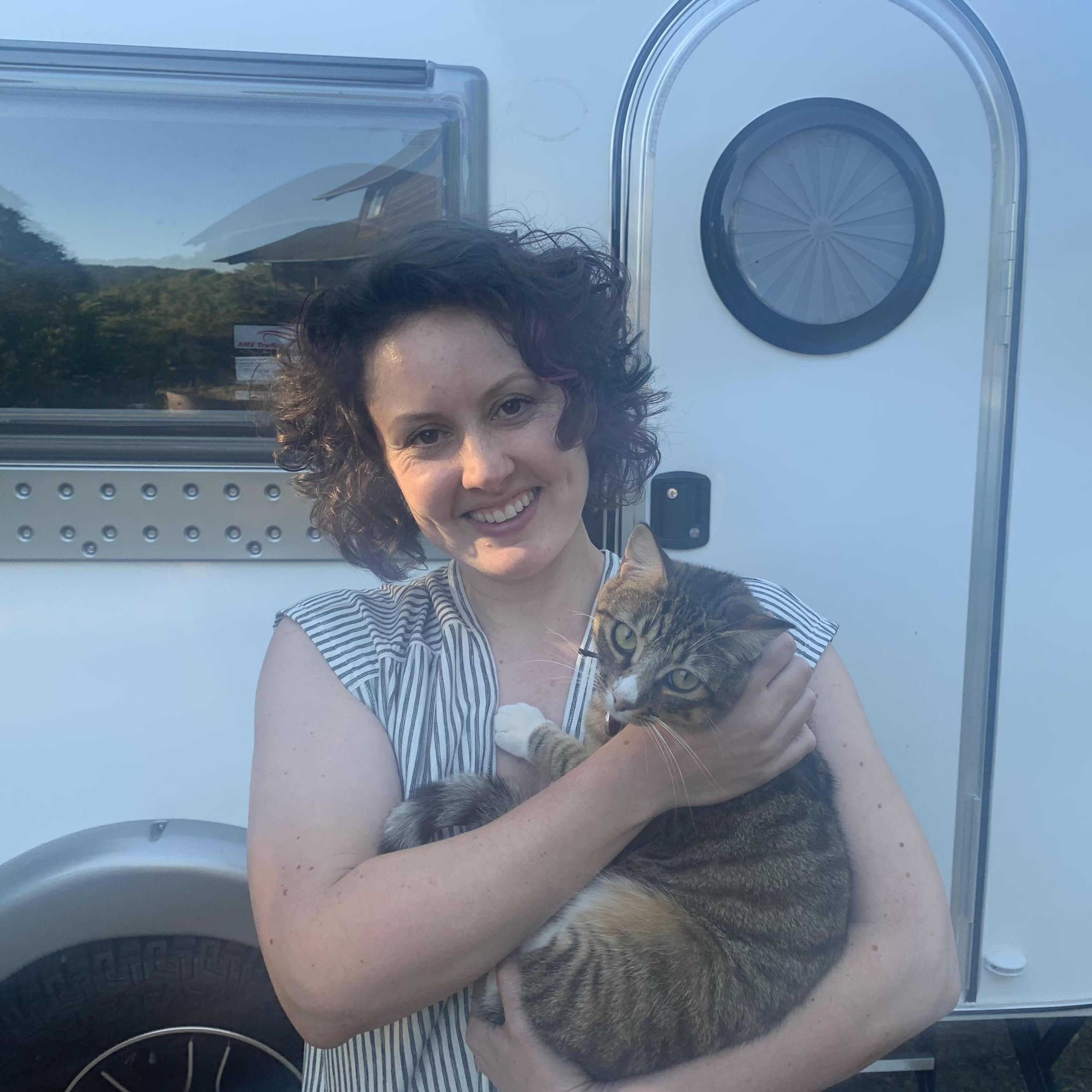 Lindsay, June and the new teardrop trailer