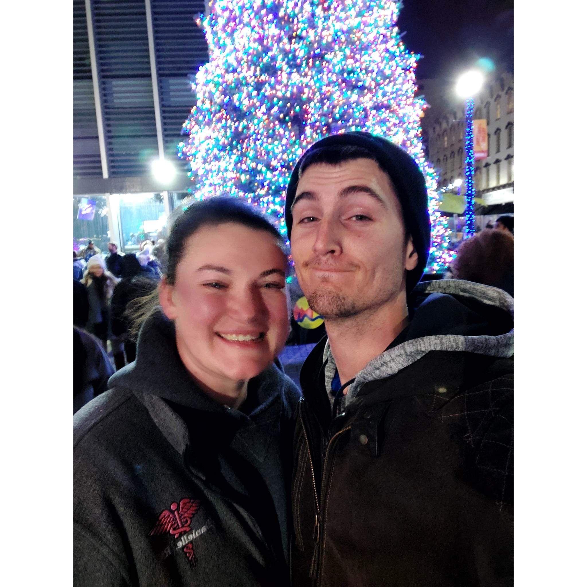 At the tree lighting ceremony in downtown Grand Rapids in 2022!