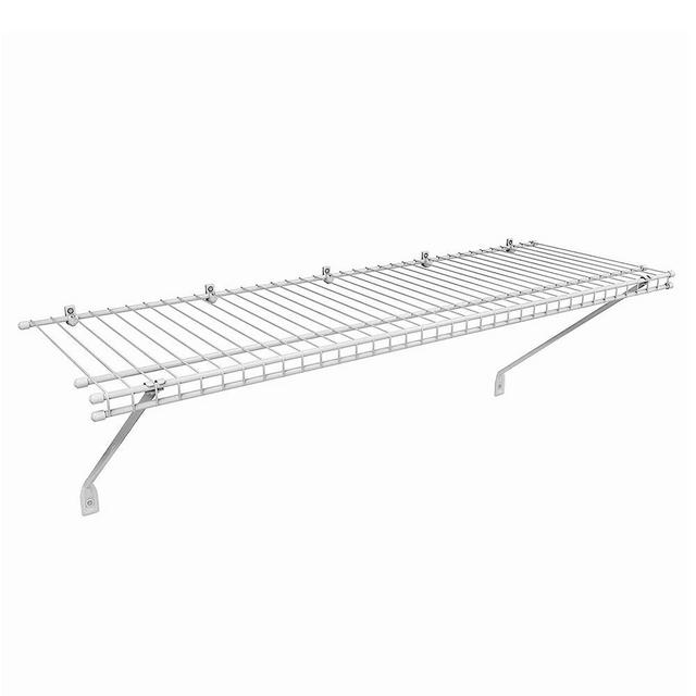 ClosetMaid Wire Shelf Kit with Hardware, 3 Ft. Wide, for Pantry, Closet, Laundry, Utility Storage, White Vinyl Finish
