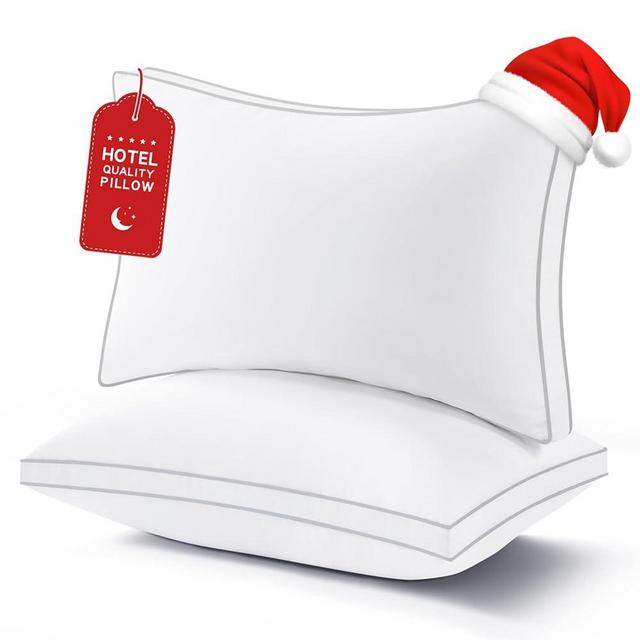 ROUMEA King Size Pillows Set of 2, Pillows King Size 2 Pack for Sleeping, Luxury Hotel Bed Pillows, Supportive King Pillows with Soft Down Alternative for Back Stomach Side Sleepers, Machine Washable