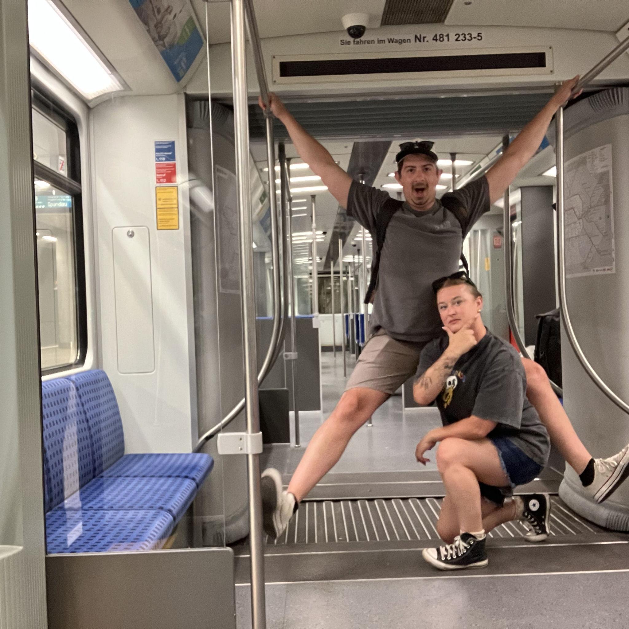 Berlin U-Bahn! The day before we got engaged!