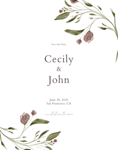 Beale Classic | Taupe Mauve | Zola Save The Dates