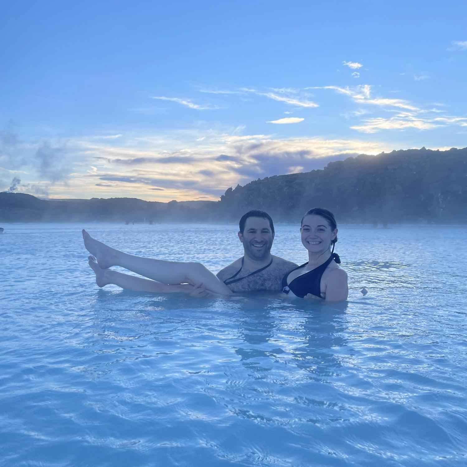 Relaxing at the Blue Lagoon