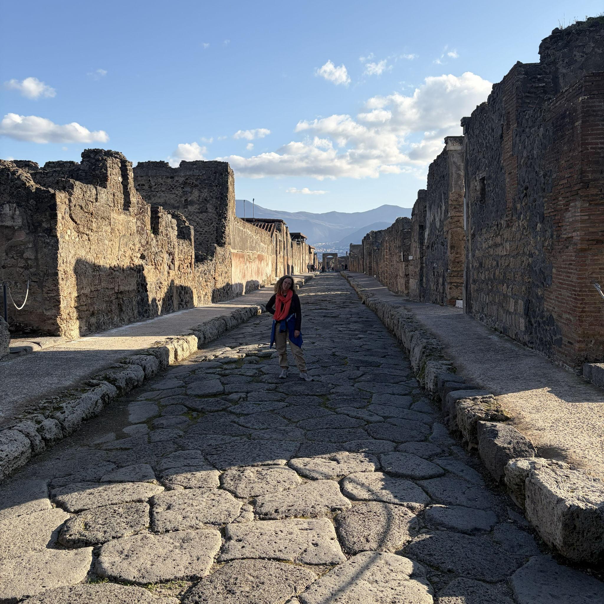 In the streets of Pompeii