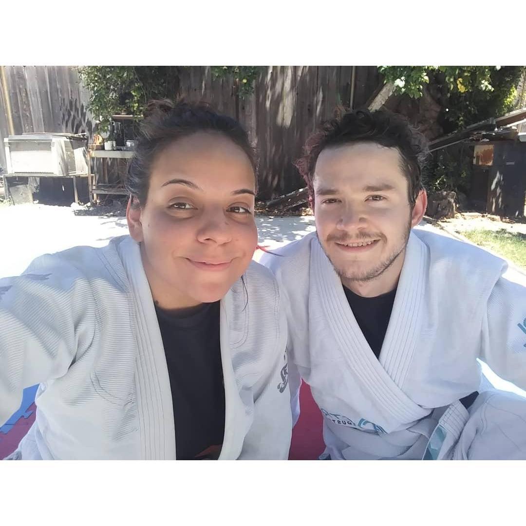 We couldn't afford Jiu Jitsu anymore so we started training at home while we could.