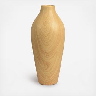 Hand-Painted Ceramic Faux Poplar Grain Vase