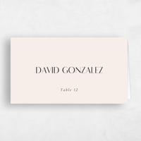 Beige Wedding Place Card - Tatum
