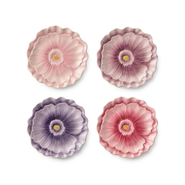 Certified International Wildflowers Floral Dessert Plates, Set of 4
