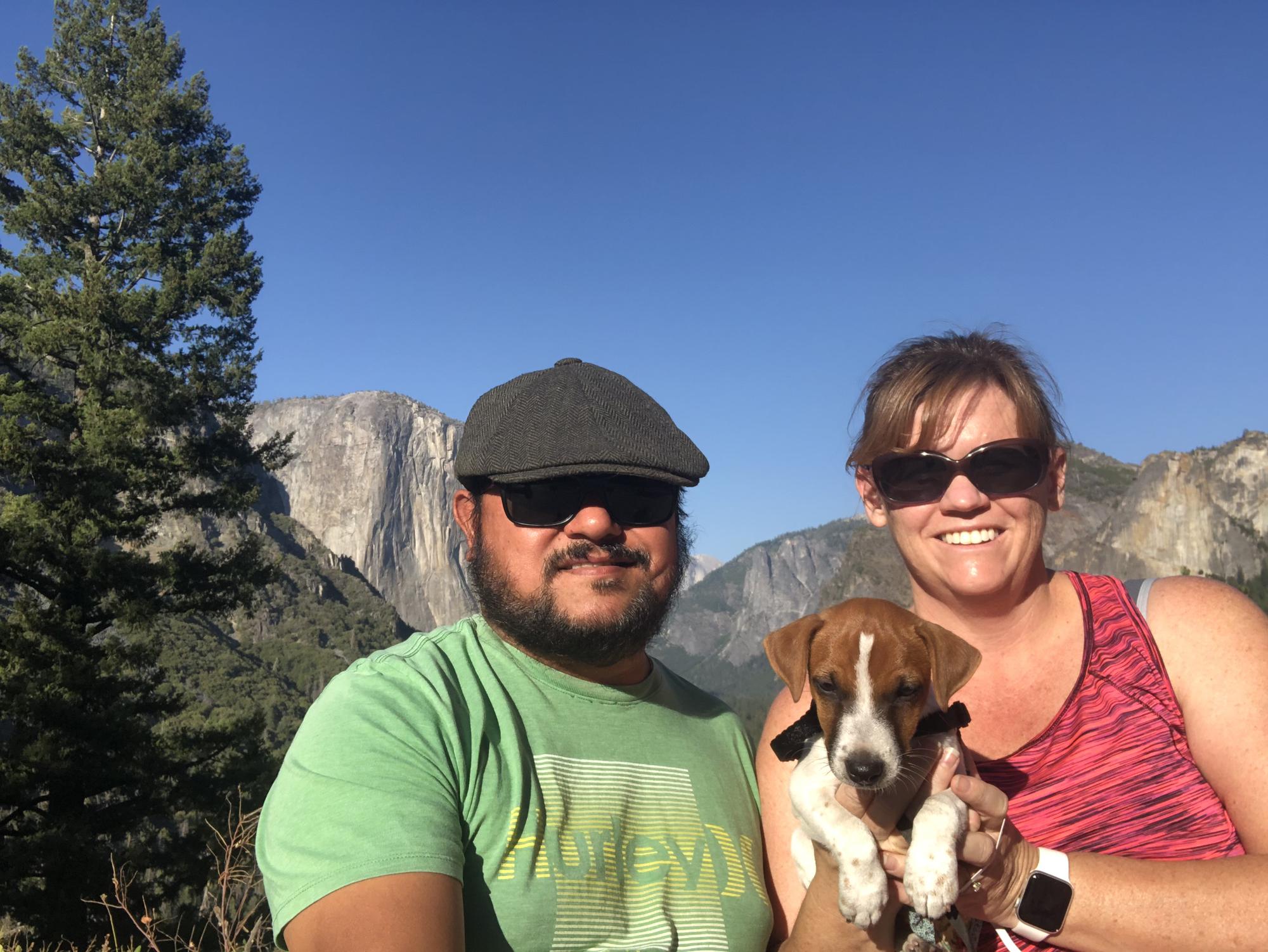 Yosemite with our new puppy