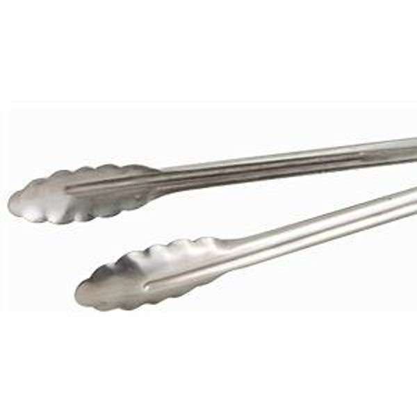 Winco Coiled Spring Extra Heavyweight Stainless Steel Utility Tong, 16-Inch