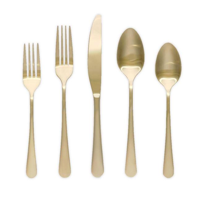 Artisanal Kitchen Supply™ Ghent 20-Piece Flatware Set in Gold Satin