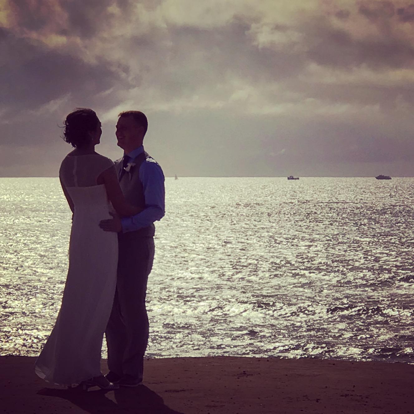 Taken a little after our first-look on our wedding day.